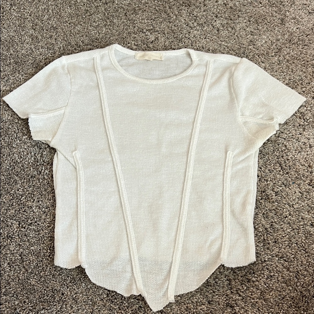 Gilded Intent Cream Short Sleeve Top